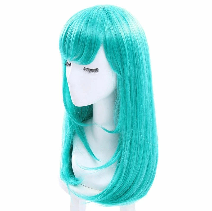 Bulma/Buruma Cosplay Wig 65cm Green Curly Synthetic Halloween Costume Party Wigs