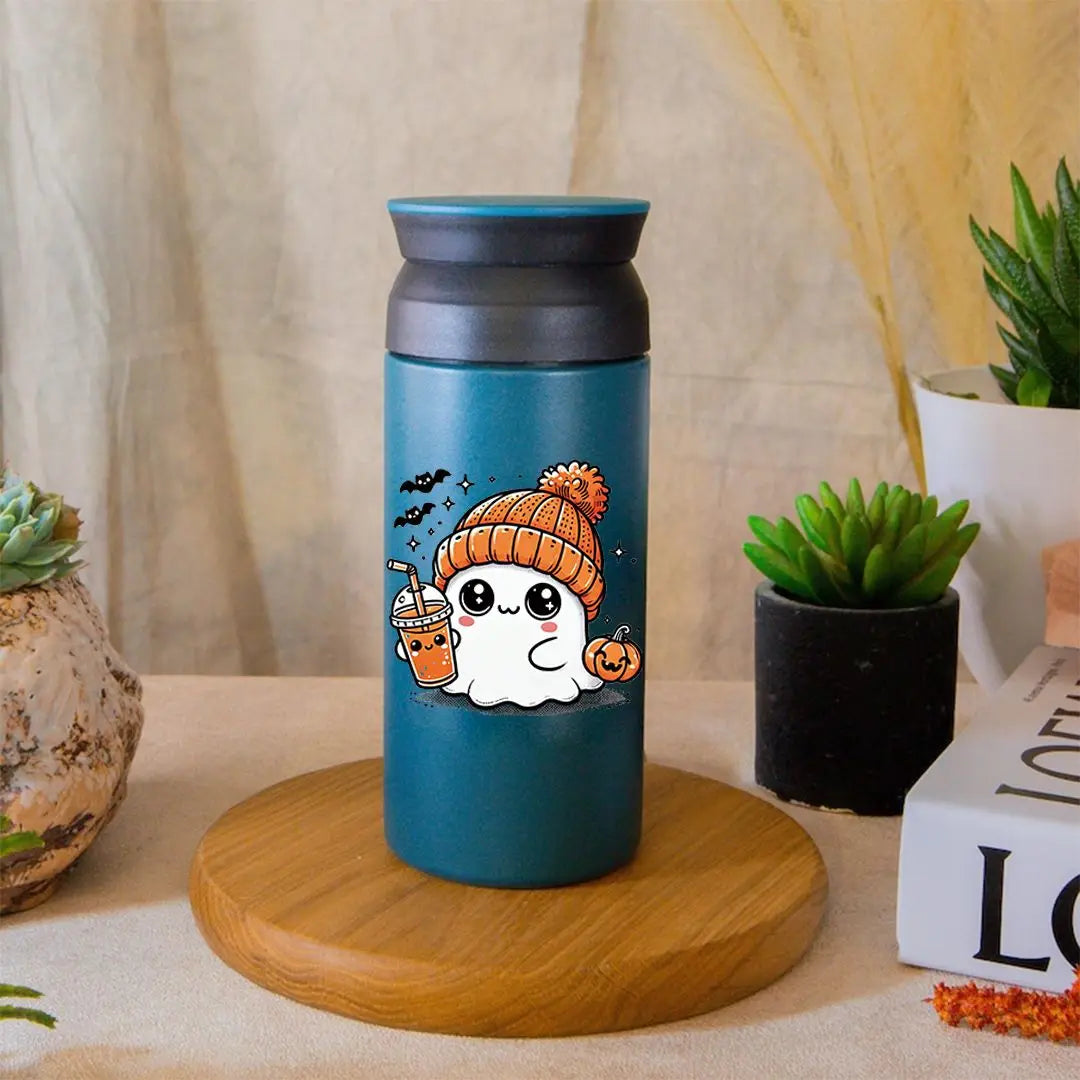 Spooky Ghost Coffee Fall Halloween UV DTF Stickers, Waterproof Sticker Pack for Decorating Mugs, DIYSupplies,3D Home Decoration