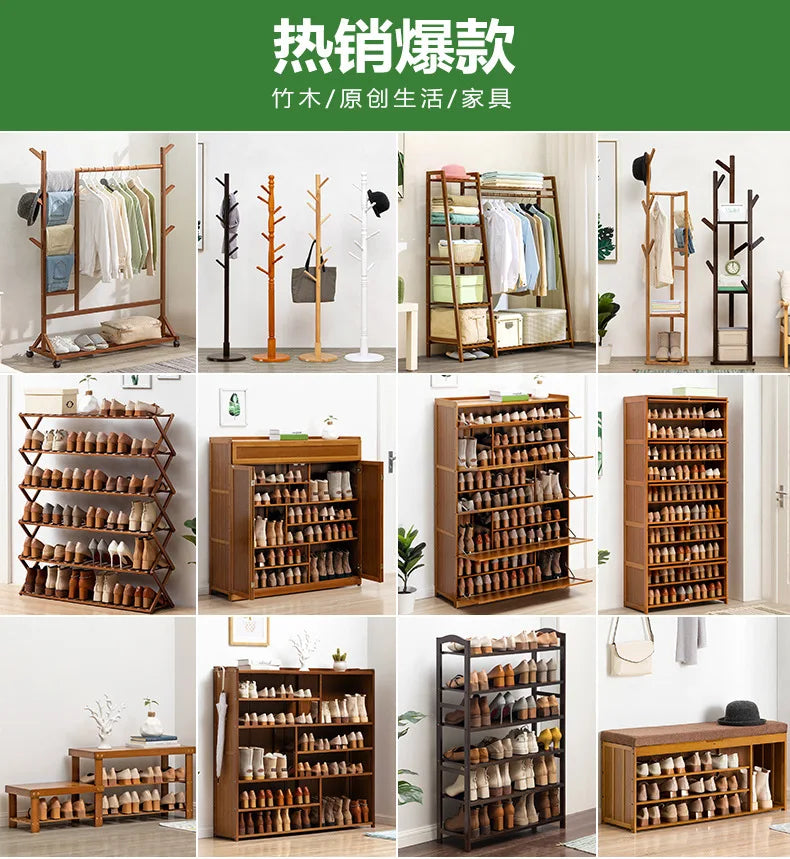 Installation-free Simple shoe Rack Assembly Dust-Proof Dormitory Entrance Living Room Indoor small shoe cabinet folding multi-la