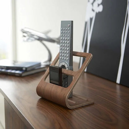 Bamboo Desk Phone & Remote Holder