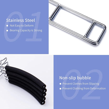 5 In 1 Anti Slip Metal Sweater Coat Hangers,Multi Layers Wardrobe Clothes Rack,Heavy Space Save Blouse Closet Storage Organizer