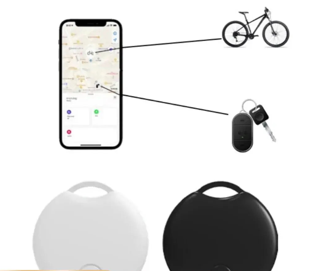 Bluetooth GPS Tracker for Air Tag Replacement Via Apple Find My to Locate Bag Bottle Card Wallet Bike Keys Finder MFI Smart ITag