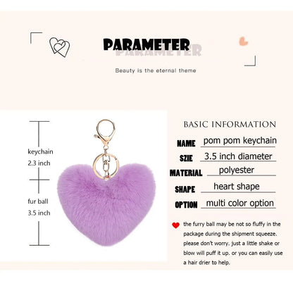 The Plush Heart Key Ring