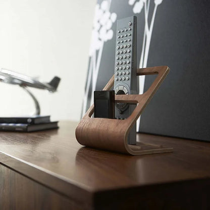 Bamboo Desk Phone & Remote Holder