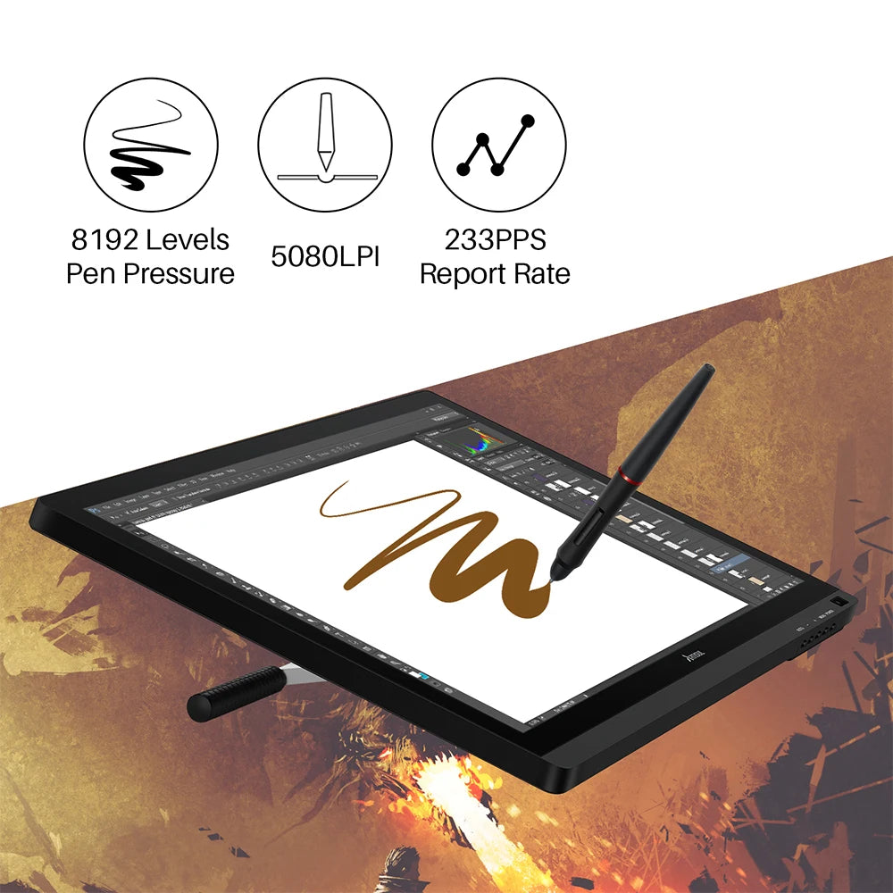 Artisul D22S 21.5 inch Graphic Tablet with Screen Pen Display, 8192 Levels Pen Sensitivity with 60°Tilt,1920x1080 FHD Graphic Drawing Monitor 100% sRGB Included Adjustable Stand