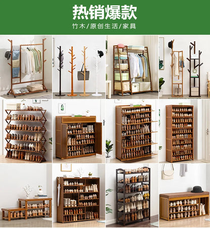Installation-free Simple shoe Rack Assembly Dust-Proof Dormitory Entrance Living Room Indoor small shoe cabinet folding multi-la