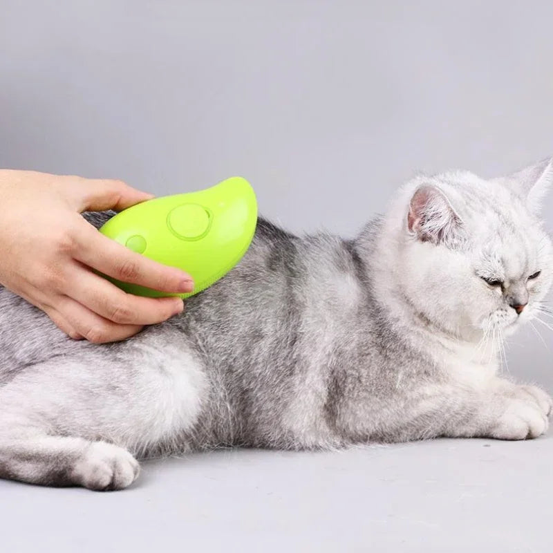 Cat Steam Brush, New 3 in1 Steamy Pet Hair Brush Cleanser Vapor for Dogs Cats, Cat Bath Brush with Steamer Water, Steaming Grooming Pet Brush Cleaner for Shedding, Pet Cat Spray Comb with Steam