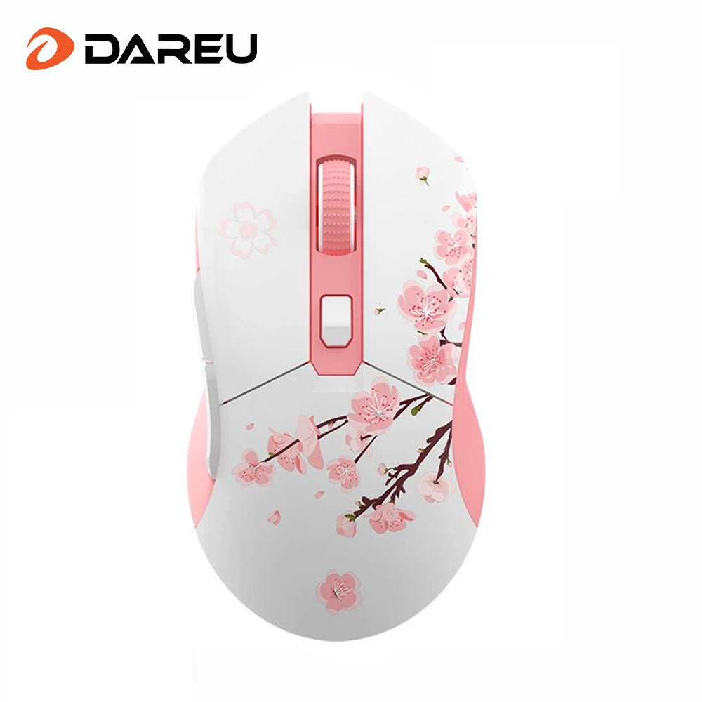 Dareu Gaming Mouse RGB 2.4G Wireless - Lightweight Wireless Gaming Mouse with RGB Charging Dock: Tri-Mode 2.4G/USB-C/BT Mouse Up to 6K DPI Optical Sensor -KBS II Buttons Fully Programmable- 120 Hr Battery