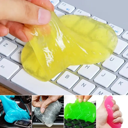 Car Cleaning Gel Universal Detailing Kit Automotive Dust Car Crevice Cleaner Slime Auto Air Vent Interior Detail Removal for Car Putty Cleaning Keyboard Cleaner Car Accessories Blue